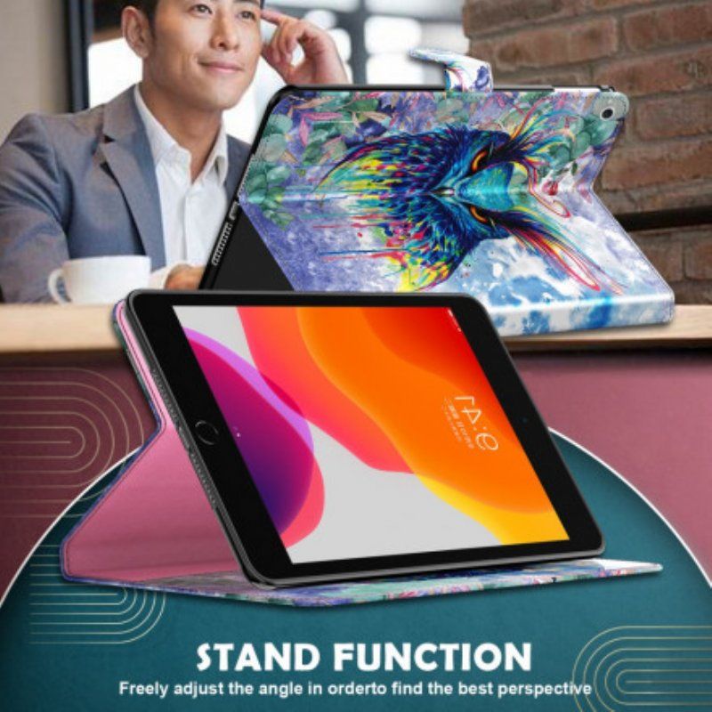 Skórzany Futerał do Samsung Galaxy Tab S8 / Tab S7 Sowa Ze Sztucznej Skóry