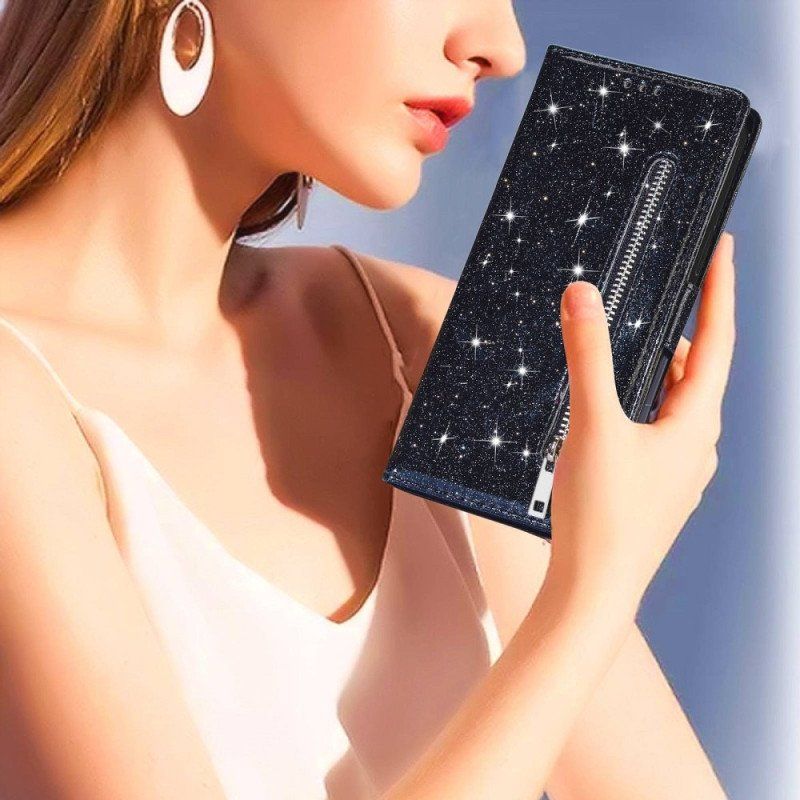 Skórzany Futerał do Samsung Galaxy Z Fold 4 Smycz Gwiazdki