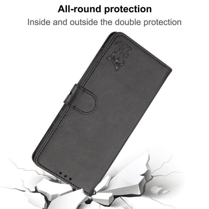 Skórzany Futerał do Sony Xperia 1 IV Zbyt Słodki Kot