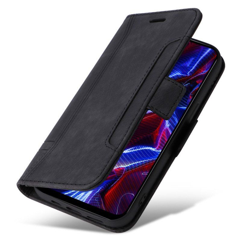 Skórzany Futerał do Xiaomi Redmi Note 12 5G Betopnice Przednie Etui Na Karty